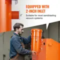E-CrossStu GmbH​  Zařízení pro sběr prachu, systém pro sběr prachu a média 1450 W, kapacita 1,8 galonu, univerzální pro pískovací skříně a tryskací zařízení VEVO 295A | oranžová