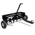 Wiltec Provzdušňovač trávníku 90 cm pro traktor.  sekačky s pojezdem, s pracovní hloubkou 7,6 cm, ocelový provzdušňovač trávníku s přípojkou pro zahradní traktor WILTE05