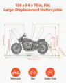 MM Handel  Skládací venkovní motocyklový kryt s oknem 345 x 135 x 191 cm Outsunny | černý, Barvy a parametry Černá