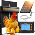 KLIM Technologies Deutschland Automatická dvířka do kurníku solární s bezdrátovým ovládáním - LCD displej, časovač a světelný senzor - Foxproof 26