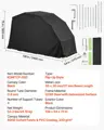 MM Handel  Skládací venkovní motocyklový kryt s oknem 345 x 135 x 191 cm Outsunny | černý, Barvy a parametry Černá
