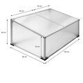 PEPU Skleník 100x60x40 cm s polykarbonátovým hliníkovým rámem