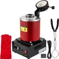 E-CrossStu GmbH​  Digitální tavicí pec na kov 3 kg, grafitová tavicí pec s kelímkem 1150 °C, 1750 W tavicí pec, elektrický PID modul, tavicí pec pro kovy, zlato, stříbro, měď, šperky