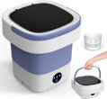 eVatmaster  Mini pračka, 12l 2v1 kempingová pračka malá s vyjímatelným sušicím košem, 3 režimy hloubkového čištění, přenosná mini pračka, cestovní pračka na spodní prádlo, dětské oblečení (fialová) [energetická třída E]