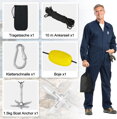 eVatmaster  Lodní kotva pozinkovaná skládací kotva s karabinou, 10metrovým kotevním lanem, kotevní bójí a přepravní taškou