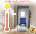 Amzon Přenosná parní sauna do domácnosti pro relaxaci,  2,6 l 1000 W parní zařízení - křeslo - dálkové ovládání - masážní přístroj na nohy - nylon ADPOR3712 | černá