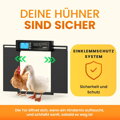 KLIM Technologies Deutschland Automatická dvířka ke kurníku Okkobi  28 x 24 cm velká, solarní, otvíraní do boku z obou stran, časovač a ochrana proti skřípnutí | černá, Barvy a parametry Černá