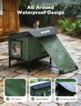 E-CrossStu GmbH​  Vyhřívaný domeček pro kočky zvýšený s vyhřívanou podložkou Pecute Outdoor |zelená, Barvy a parametry Zelená
