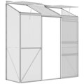 PEPU MM Handel  Skleník ke zdi polykarbonát 192 x 68 x 196 cm polykarbonát + hliník, barva: stříbrná  Hom Com