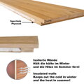 Wiltec Venkovní kočičí dům izolovaný proti povětrnostním vlivům velký WILTE33, 99 x 52 x 42 cm| světlá + červená, Barvy a parametry Materiál dřevo