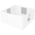 Ohrádka pro štěňata  pro malé a střední psy, pelíšek pro psy s nastavitelným vchodem, protiskluzové podložky na nohy, bílá