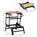 PEPU MM Handel  Pracovní stůl HOMCOM výškově nastavitelný  68 x 60 x 21-78 cm  | černý