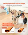 E-CrossStu GmbH​  Invalidní vozík pro psa  zadní nohy  s tlumicími koly, pro zraněné a postižené psy 15,8-21,7 kg, střední | VEVOX25