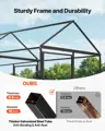 E-CrossStu GmbH​  Kovový kurník VEVO789 pro 4-6 kuřat, 1 x 2 x 1 m, malá klec pro kuřata s vodotěsným krytem a dvojitými dveřmi, špičatá střecha, výběh pro drůbež, kompatibilní s dřevěnými kurníky, pro králíky, slepice, husy, kachny