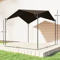 MM Handel  Pergola Outsunny Pavilion 3x3m Voděodolná stabilní zimní sluneční clona se sedlovou střechou, trojúhelníkové výztuhy