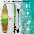 MM Handel  Paddleboard Outsunny 335 cm, sada SUP prkna s kajakovým sedákem, nastavitelným dvojitým pádlem a popruhem na nohy