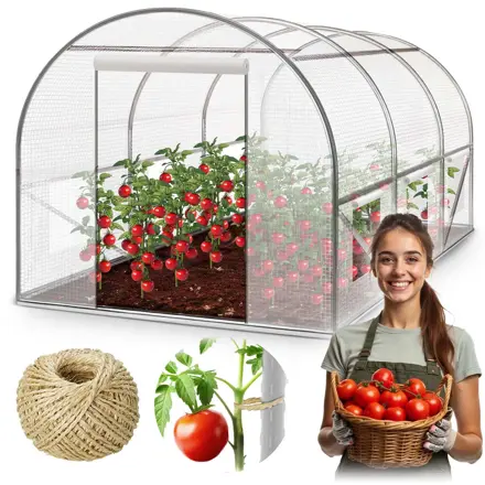 Zahradní skleník 2 x 3,5 m (7 m2) bílý Plonos
