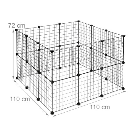 Kovový výběh pro králíky, morčata a jiné hlodavce Max, Barvy a parametry Materiál kov
