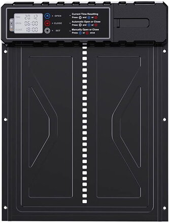 Automatická dvířka do kurníku LCD z hliníkové slitiny baterie XXL | Rsaoty, Barvy a parametry Barva černá materiál hliníková slitina