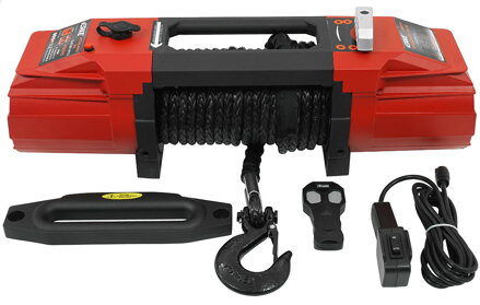 DEGET Elektrický naviják VERKE 12V  tažná síla: 13500 lb - 6120 kg Verke V06045, Barvy a parametry Červená