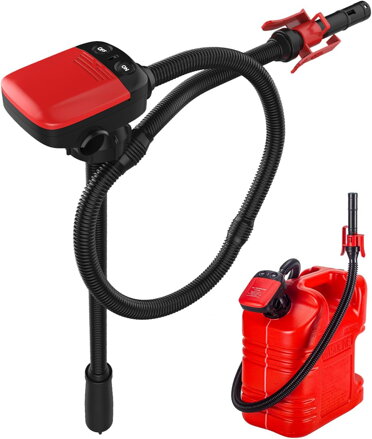 Amzon Palivové přečerpávací čerpadlo YaoFaFa se senzorem automatického zastavení, olejové odsávací čerpadlo, elektrické přečerpávací čerpadlo kapalin se 3 adaptéry, kanystrové čerpadlo naftového čerpadla s hadicí 2,4 GPM