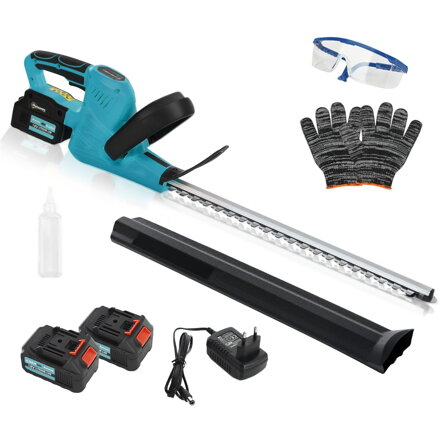 MM Handel  Elektrické akumulátorové  nůžky na živý plot  o délce střihu 51 cm  baterie 2 ks set