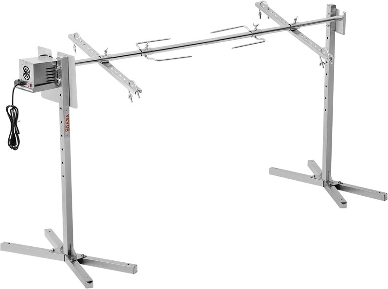 Vevor Elektrická grilovací jehla souprava z nerezové oceli VEVO 60 kg vepřové jehněčí | stříbrná, Barvy a parametry Materiál kov