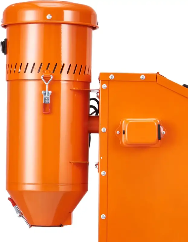E-CrossStu GmbH​  Zařízení pro sběr prachu, systém pro sběr prachu a média 1450 W, kapacita 1,8 galonu, univerzální pro pískovací skříně a tryskací zařízení VEVO 295A | oranžová