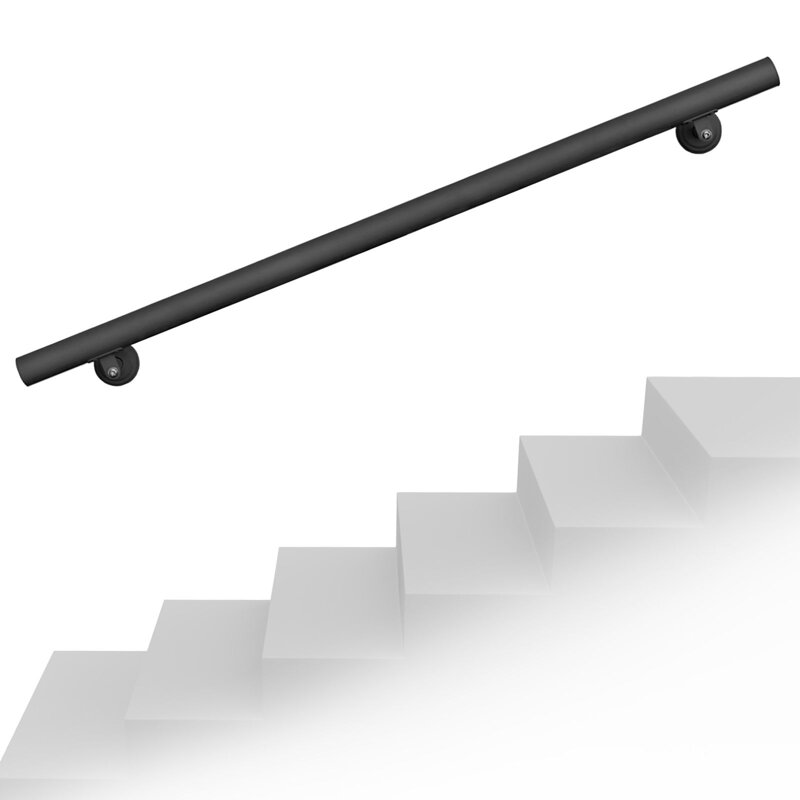 PEPU Zábradlí na stěnu černé 190 cm